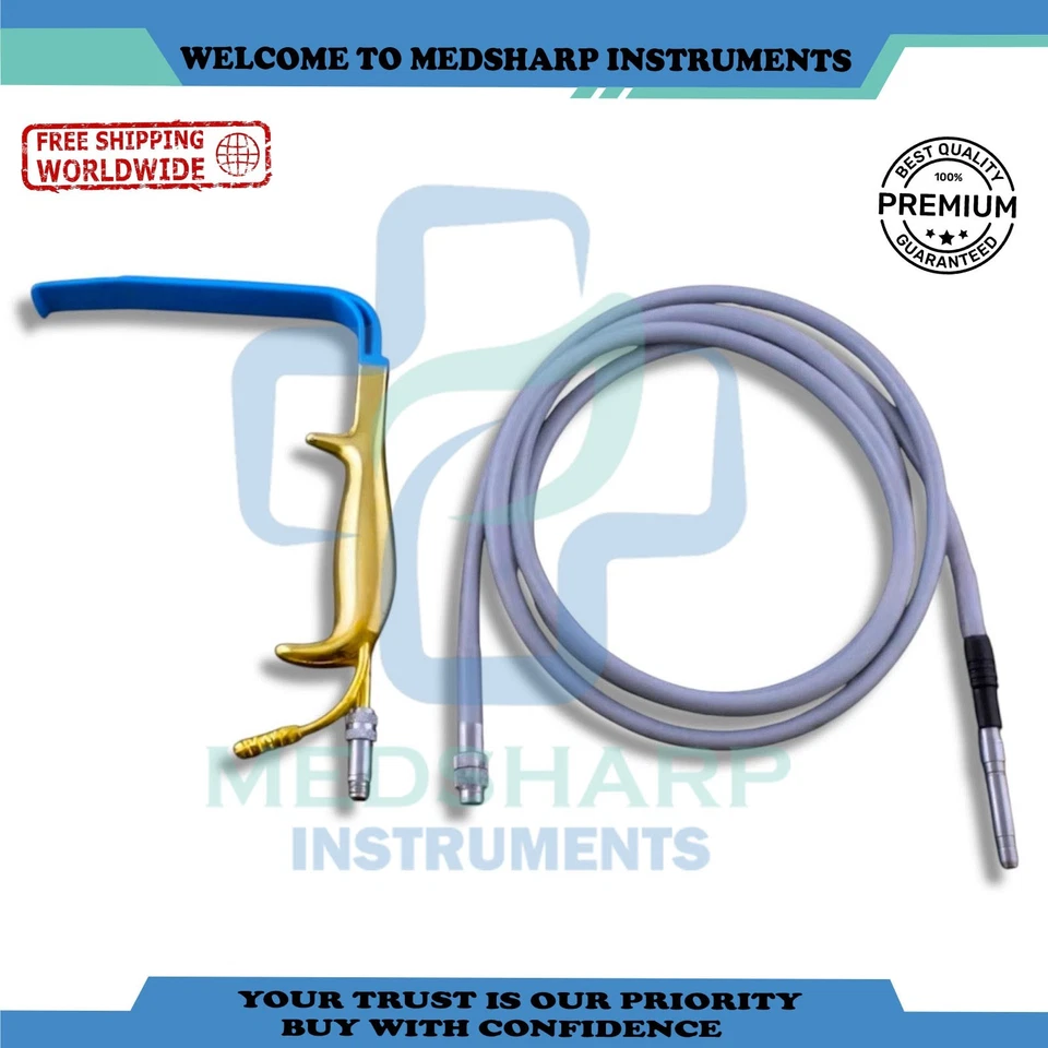 Retractor de senos Tebbetts con cable de fibra óptica para aumento de senos Foto 2 de 3