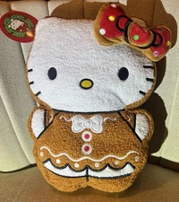 Hello Kitty Gingerbread Pillow Plush Sherpa NWT  15” Tall  - 2025 free shipping 