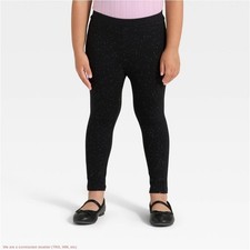 Toddler Girls' Shimmer Leggings - Cat & Jack Black 2T *SEE DEAL!!!*