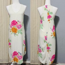 Z Supply Floral Print V Neck Sleeveless Midi Dress Womens Sz XS Summer Hawaiian