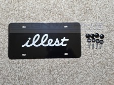 Illest Silver Laser Engraved Aluminum Vanity Plate