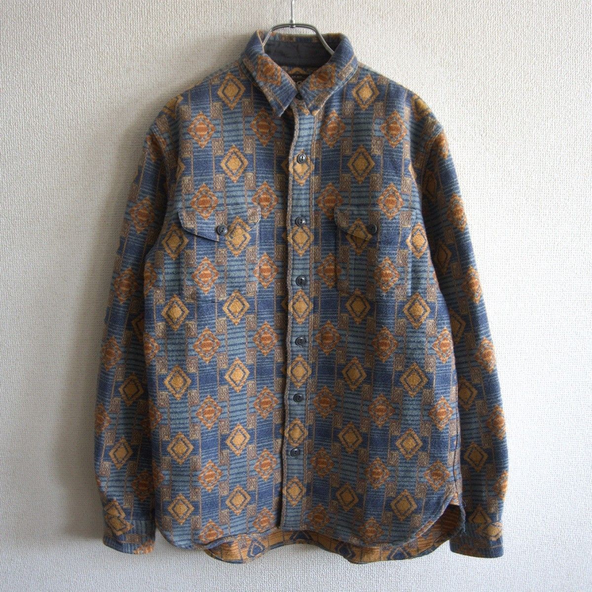島*円様 箱付 RRL NATIVE JACQUARD OVER SHIRT RRL Native Jacquard Over Shirt Native Pattern, Gusset… - Gem