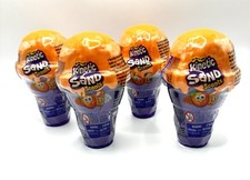 New Kinetic Sand Scents 4oz Ice Cream Cone Container Orange and Vanilla SET OF 4