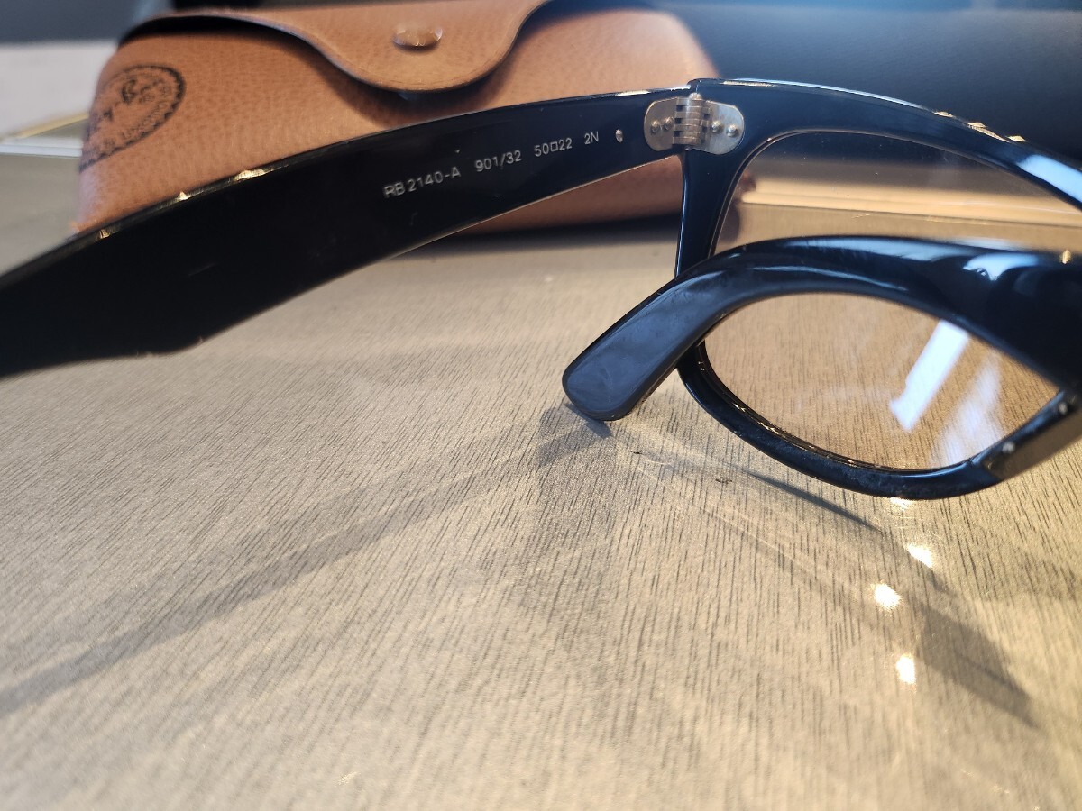 Rare Ray Ban Wayfarer RB2140 A Light Brown Lens Sunglasses image 5