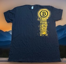 BITCOIN T-Shirt New Large Supporting Digital Currency Black Crypto Shirt NEW L