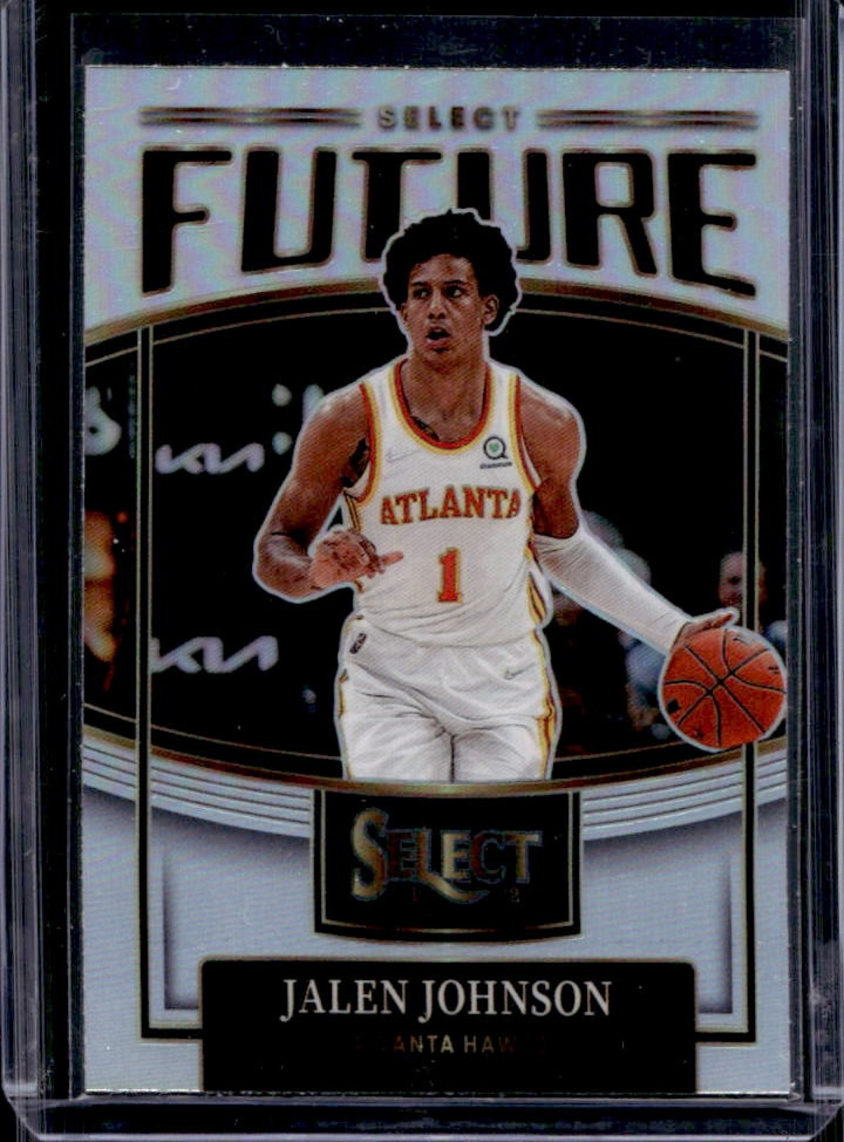 2021-22 Panini Select Jalen Johnson Future Silver Prizm Rookie RC #17 Hawks