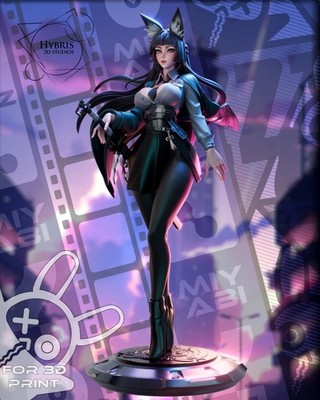 Hoshimi Miyabi, Agent, Zenless Zone Zero, sexy Pin Up, Figur, 3D Druck, UNBEMALT