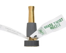 Expert Gardener Brass Twist Nozzle Water Hose Sprayer 4" Adjustable New Unused
