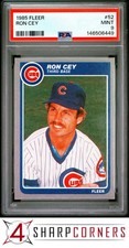 1985 FLEER #52 RON CEY CUBS POP 7 PSA 9