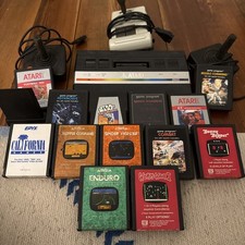 Atari 2600 System with 3 Joysticks and 14 Gam...