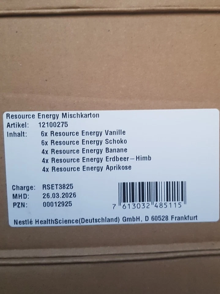 NESTLÉ HEALTH SCIENCE GMBH Nestlé Resource Energy Trinknahrung hochkalorisch Mischkarton 24x200 ml