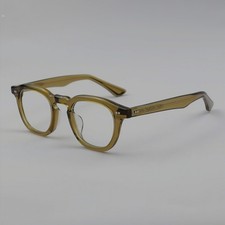 Acetate Eyeglasses Frames Reading Glasses Round Full Rim Nerd Fashion Men Women