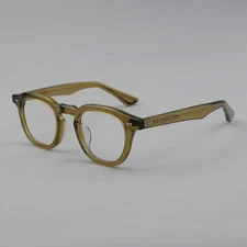 Acetate Eyeglasses Frames Reading Glasses Round Full Rim Nerd Fashion Men Women