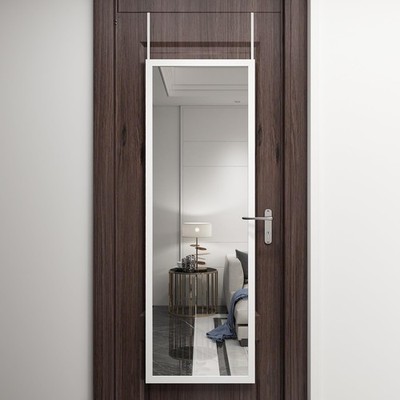 48'' x 16'' Over Door Full Length Mirror - Wall Mounted, White Finish