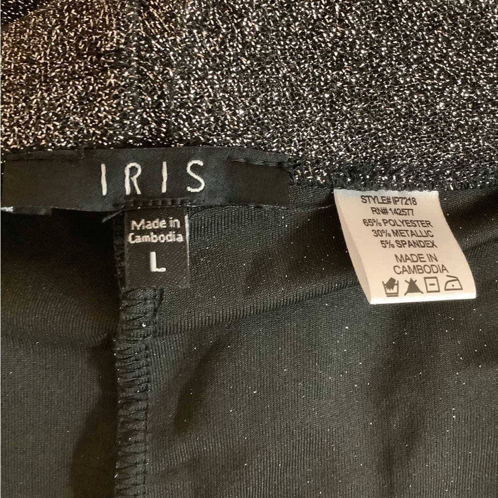 Iris Basic Size Large Sparkling Gray Leggings Wit… - image 7
