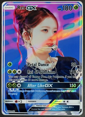 IVE Rei GX Custom Pokemon Card K-pop Poca Photocard