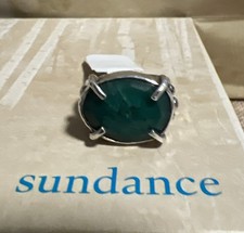 NWT Sundance Catalog Silver Green  Monteverde Ring  size 4.5-5 178