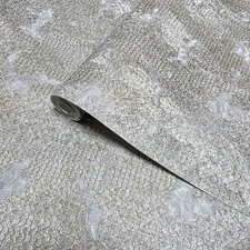 Dark Gray brass bronze metallic distressed fish scale plaster textured Wallpaper