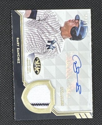 2018 Topps Tier One Auto Tier One Relics /55 Gary Sanchez #AT1R-GS Auto