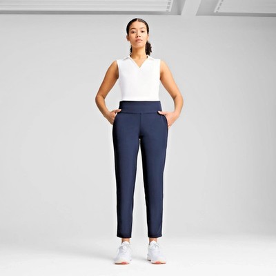 Puma Everyday Damen Golfhose Deep Navy High Rise UPF 40 Größe UK Small NEU