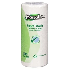 Marcal 06350 9" x 11" 2-Ply Perforated Kitchen Towels - White (30/CT) New