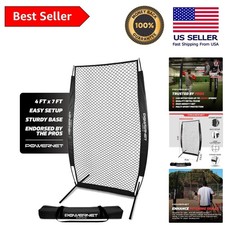 Durable 7-FT Pitching Screen with Carry Bag - Lightweight Training Tool