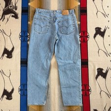 Vintage 90s Levi s 550 Denim Blue Jeans Relaxed Fit Size 36x33 Made In USA