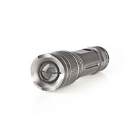 Nedis, Led-Taschenlampe 5W 330Lm IPX5 200M Reichweite Aluminium, Grau