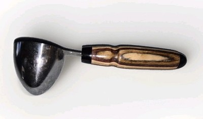 Coffee Scoop Turned exotic Wood Handle Tablespoon Measuring Spoon INOX  Tone 5'' 