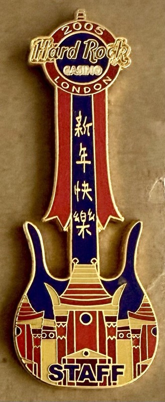 Hard Rock Casino London 2005 Chinese New Year Staff Guitar Pin