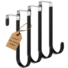 Optish 4 Pack Over The Door Hooks, Door Hanger Hook, Towel Hooks for Hanging