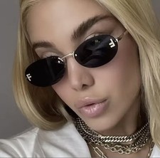 Luxury Cat Eye Sunglasses Rimless Style F