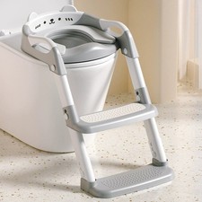 Orzbow Potty Training Seat with Step Stool Adjustable Gray