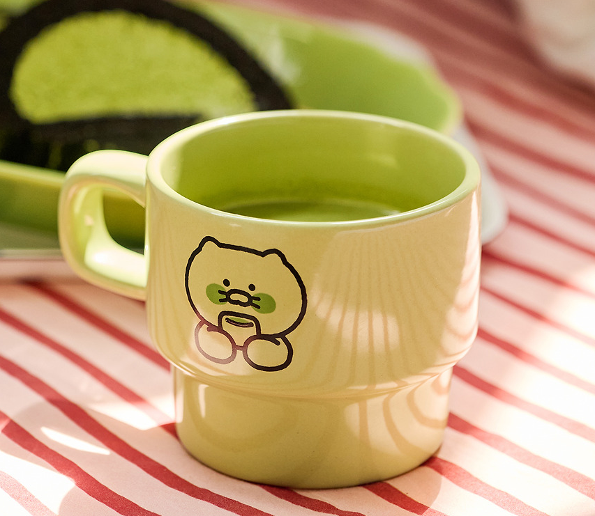 Kakao Friends Matcha Chun Mug Choonsik 220ml Ceramic Tea Cup Cold
