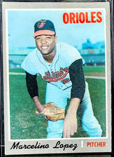 1970 Topps Marcelino Lopez #344 Baltimore Orioles EX