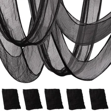 Vellibring 5PCS Halloween Creepy Cloth Decoration30×72inch Black Spooky Fabri...