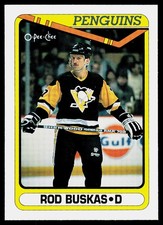 1990-91 O-Pee-Chee Rod Buskas #509 RC Rookie Pittsburgh Penguins