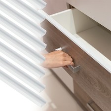 8 Pcs 18" Long Aluminum White Slip on Cabinet Door Protector KITCHEN Edge Guard