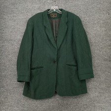VINTAGE Express Compagnie Internationale Blazer Women Large Green Jacket USA 90s