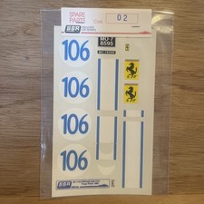 BBR 1/18 Ferrari 250 GTO Targa Florio 1963 Decal - 106 MO-78595 Made In Italy
