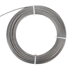 DasMarine Stainless Aircraft Steel Wire Rope Cable for Railing,Decking, DIY B...