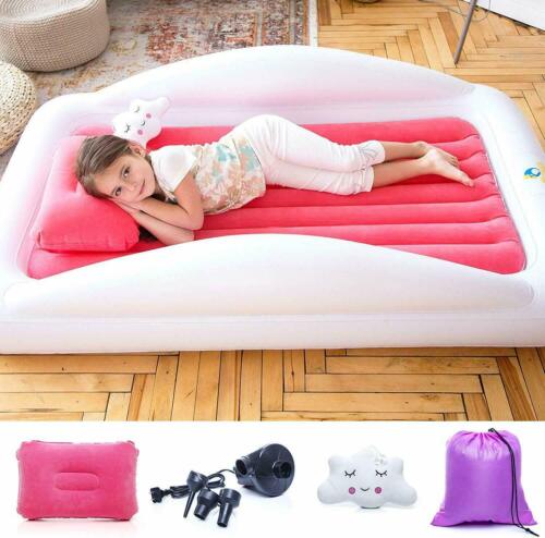 Sleapah Inflatable Toddler Travel Bed – Portable Bed Air Mattress set for Kids - Afbeelding 1 van 34