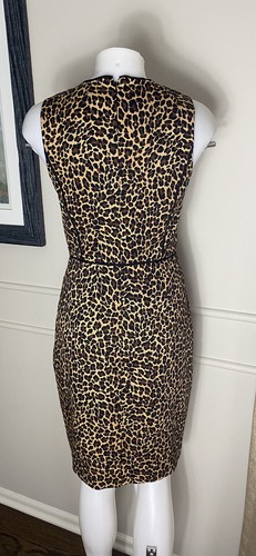 J. Crew Damen Kleid Tierdruck Bleistift Baumwolle Gr. 2 ~ SCHÖN ~ - Bild 2 von 8