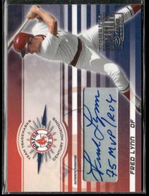 2003 Donruss Signature #TT-10 Fred Lynn Team Trademarks Autographs Century #/100