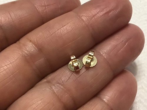 Authentic Tiffany & Co. 18K 750 Yellow Gold Pair Push Backs for Earrings - Picture 5 of 8