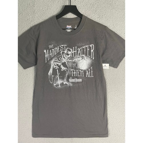 Disney Parks Haunted Mansion Maddest Hatter Tee NWT Size Small Glow in the Dark - Picture 2 of 7