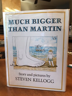Much Bigger Than Martin STEVEN KELLOGG Signed with original drawing 1976 HCDJ EX