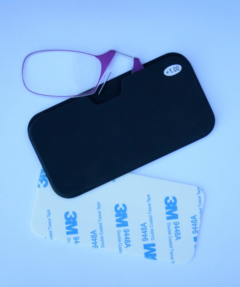 Ultra Thin Optics Reading Glasses&Case Mini Nose Clip 1.0,1.5,2.0,2.5,3.0 Un