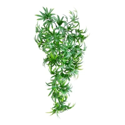 TERRA EXOTICA Kunstpflanze Cannabis/Hanf-S 30 cm Terrarium Hängepflanze-Wind Claw Leaves Vine