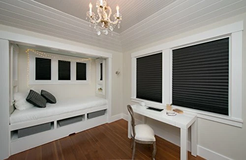 6 Pack Window Sun Shade Pleated Pull Down Cordless Blackout UV Light Movie Room - Image 2 of 4